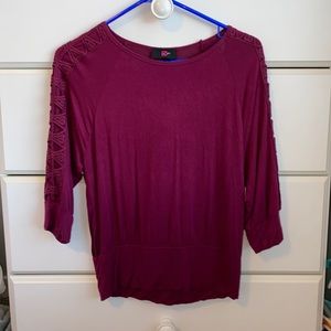 maroon long sleeve